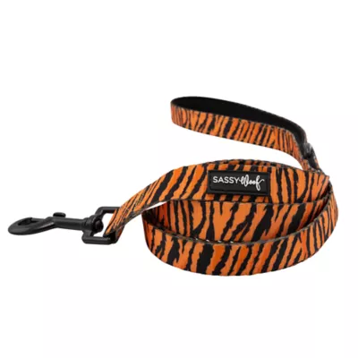 Product Sassy Woof Paw of the Tiger Dog Leash: 5-ft long