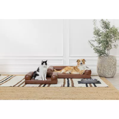 Product  Nate & Jeremiah Faux Leather Couch Pet Bed