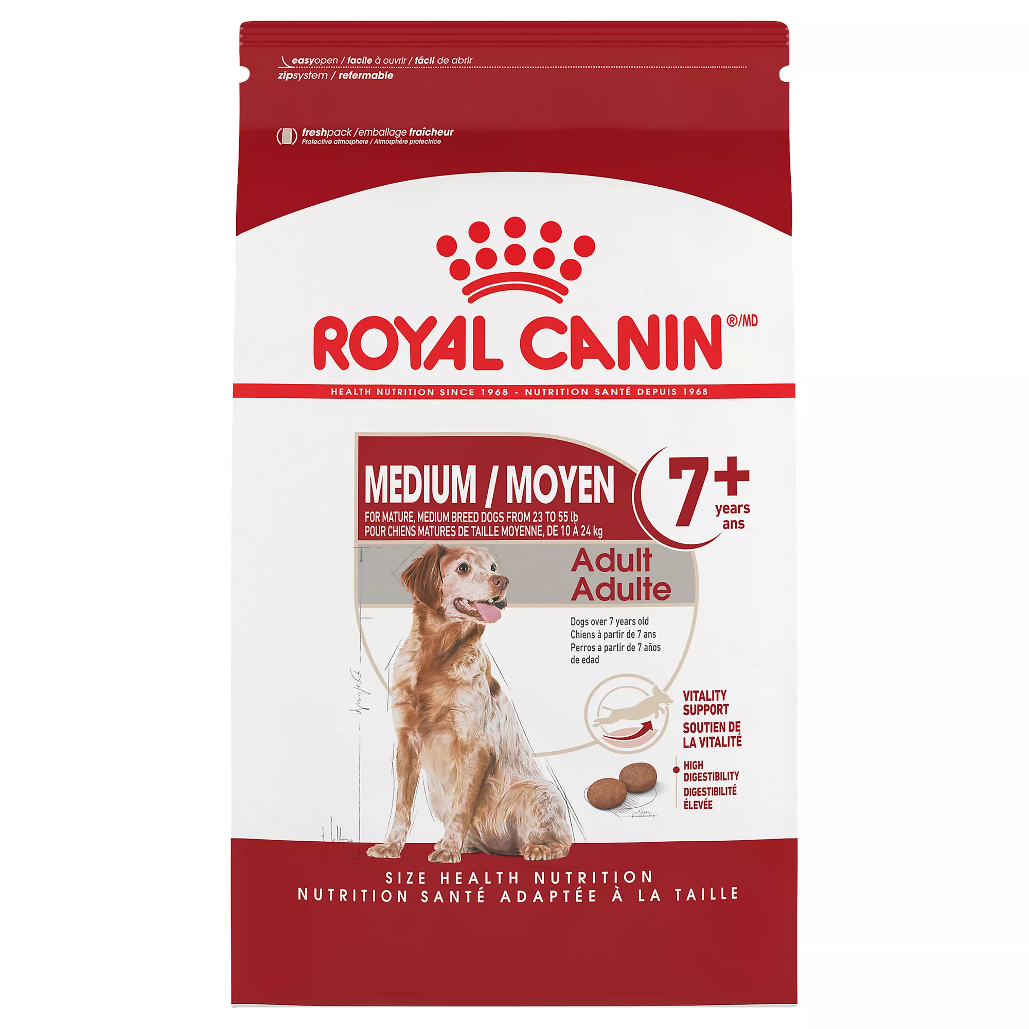 Royal Canin Size Health Nutrition Medium Breed Aging 7+ Senior Dog Dry Food - 30 lb