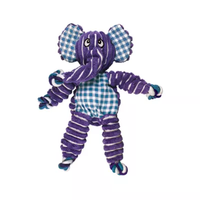 KONG® Floppy Knot Elephant Dog Toy - Rope, Squeaker - Image 1
