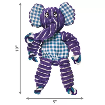 KONG® Floppy Knot Elephant Dog Toy - Rope, Squeaker - Image 3