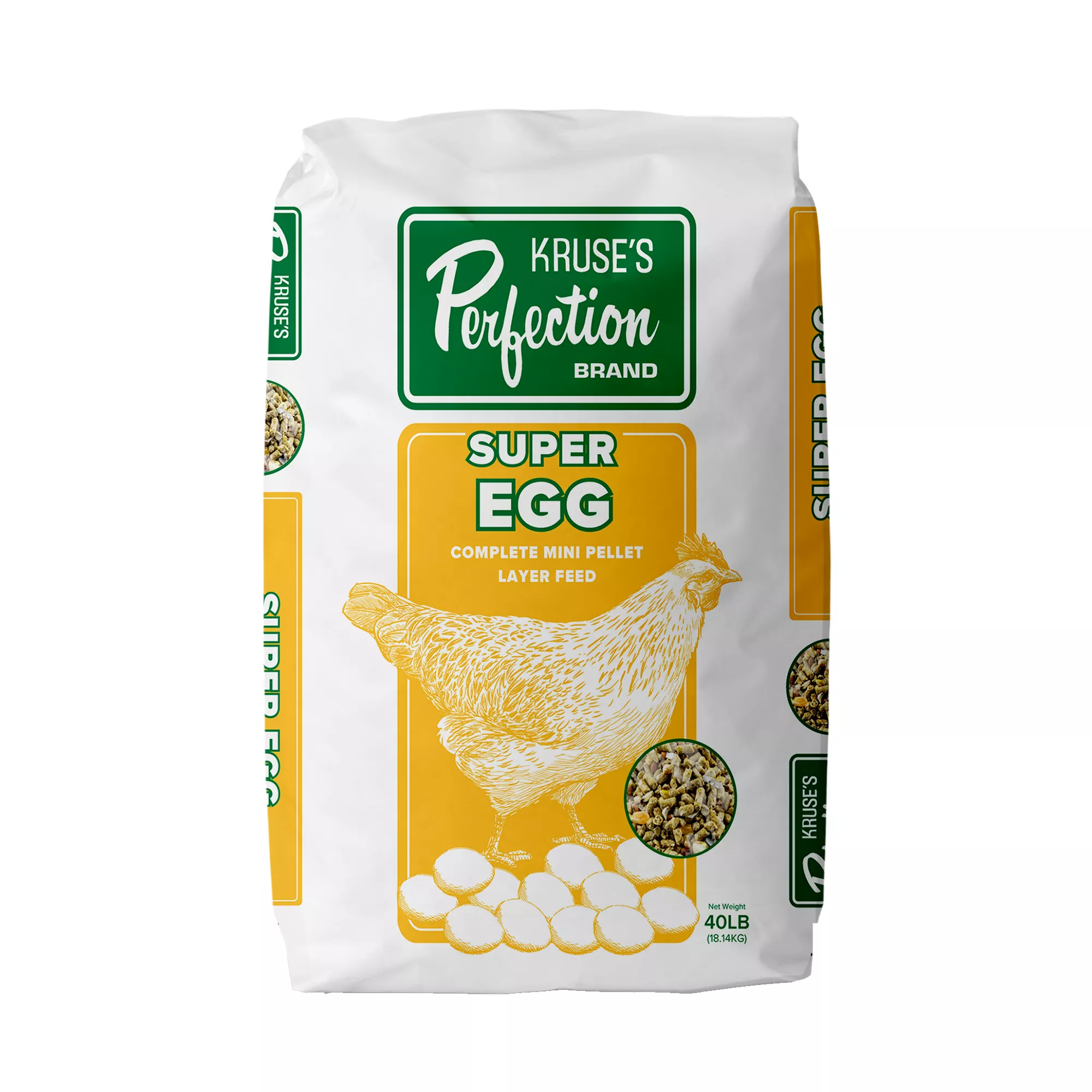 Kruse's Perfection Brand Super Egg Complete Chickhen Feed, 40lb