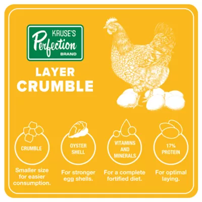 Product Kruse's Perfection Brand Poultry Layer Crumble Chicken Feed, 40lb