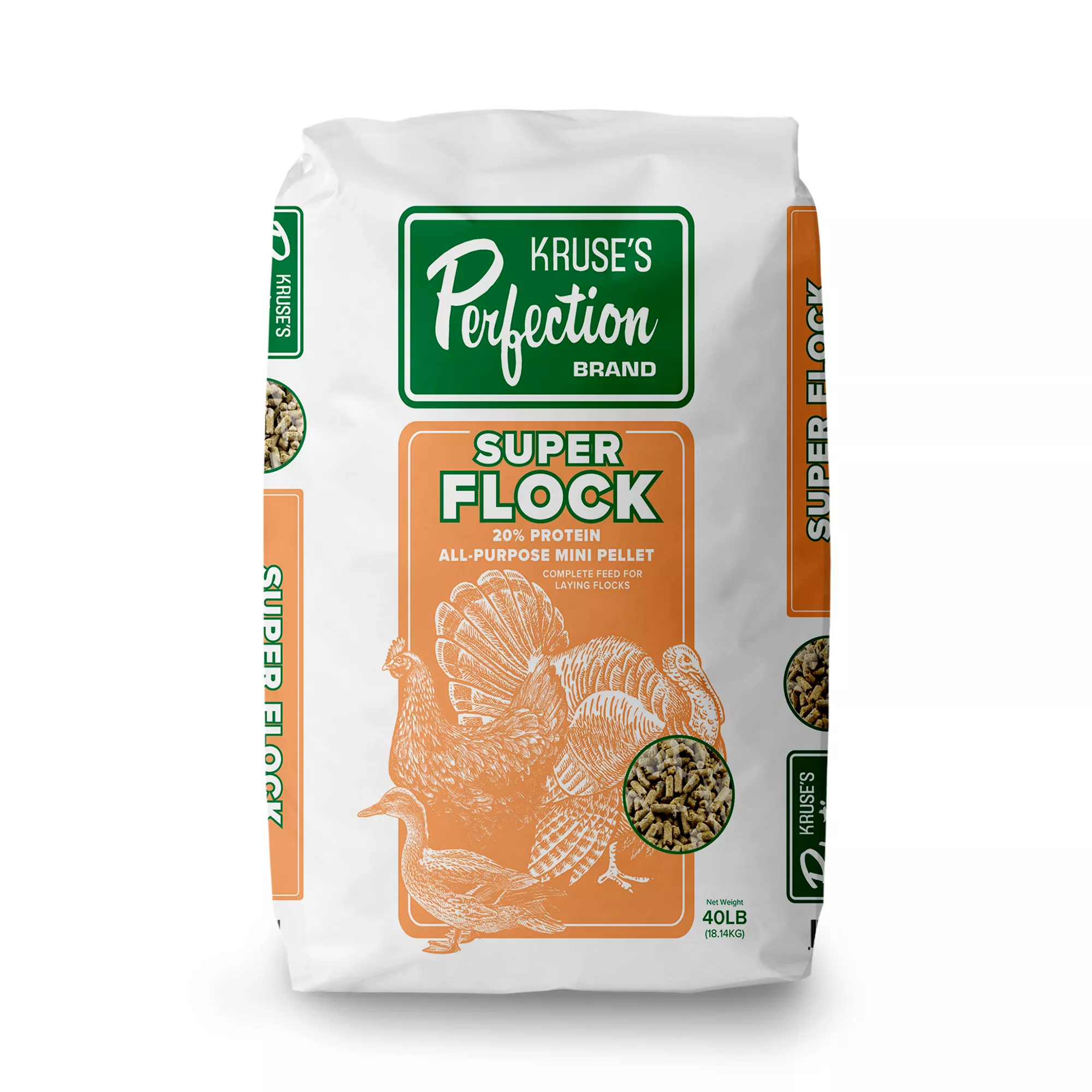 Kruse's Perfection Brand Super Flock Chicken Feed, 40lb