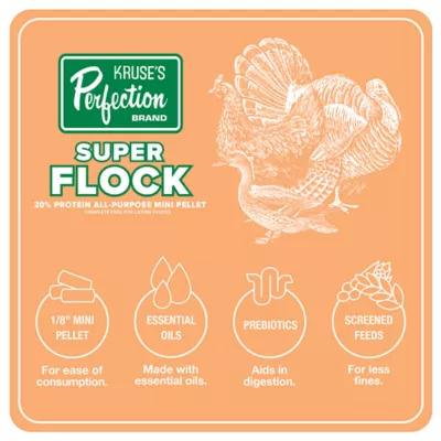 Product Kruse's Perfection Brand Super Flock Chicken Feed, 40lb