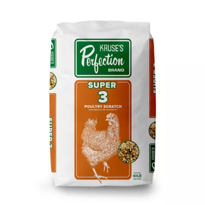 Product Kruse's Perfection Brand Super 3 Scratch Poultry & Chicken Feed, 40lb