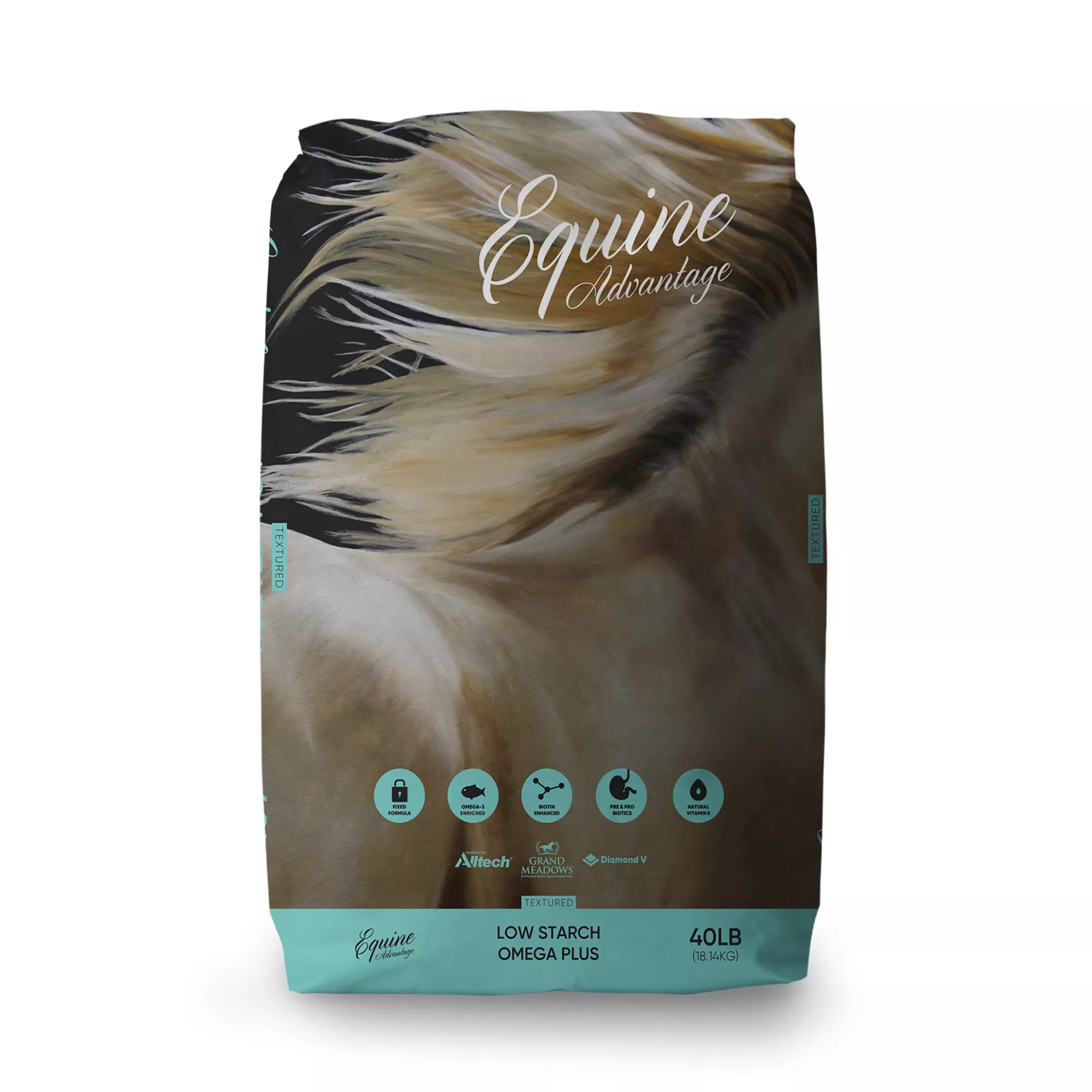 Equine Advantage Feed Low Starch Omega Horse Feed, 40lb