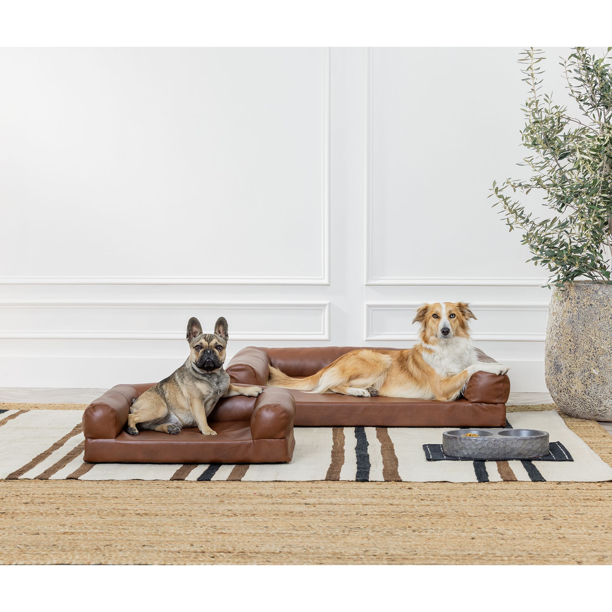 Nate Jeremiah Faux Leather Couch Pet Bed