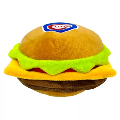 Product Pets First Chicago Cubs Plush Hamburger Dog Toy