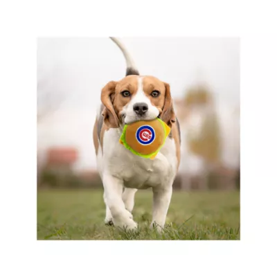 Product Pets First Chicago Cubs Plush Hamburger Dog Toy