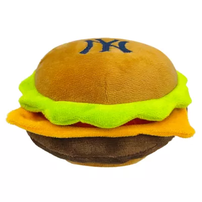 Product Pets First New York Yankees Plush Hamburger Dog Toy