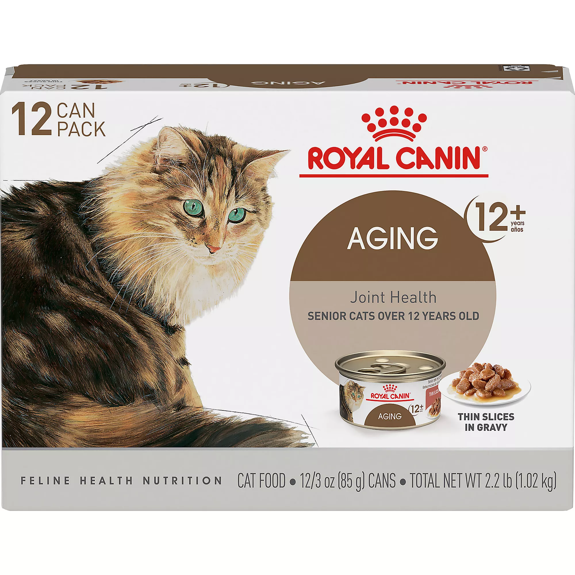 Royal Canin Feline Health Aging 12+ Thin Slices in Gravy 36 OZ