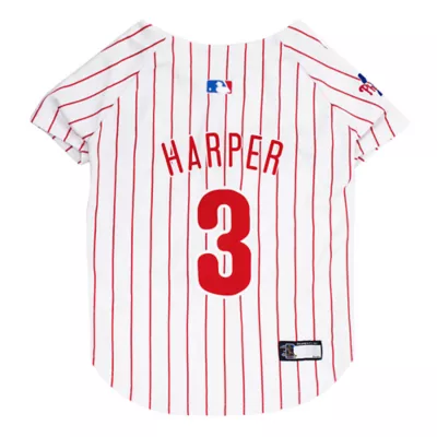 Bryce Harper Philadelphia Phillies Player Pet Jersey White Size Medium