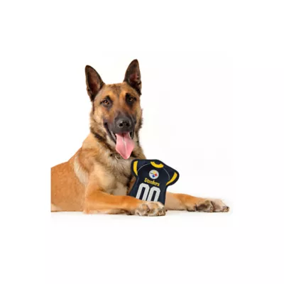Product Pets First Pittsburgh Steelers Jersey Tough Dog Toy