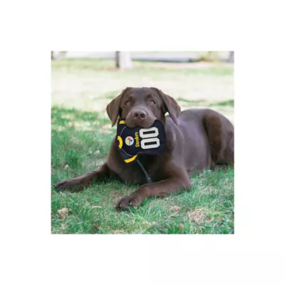 Product Pets First Pittsburgh Steelers Jersey Tough Dog Toy