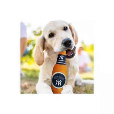 Product Pets First New York Yankees Plush Bottle Dog Toy