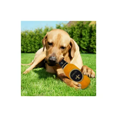 Product Pets First New Orleans Saints Plush Bottle Dog Toy