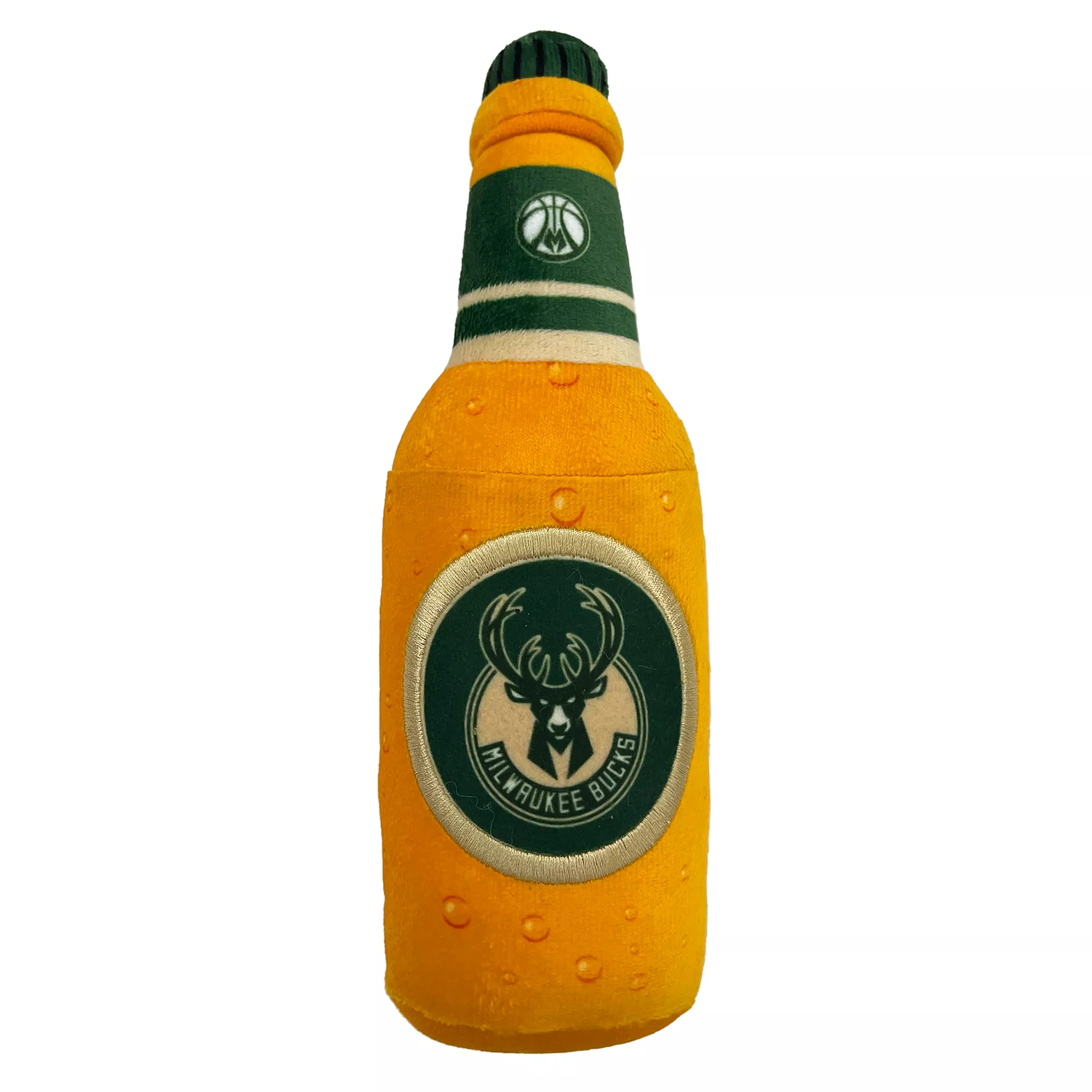 Pets First Milwaukee Bucks Plush Bottle Dog Toy