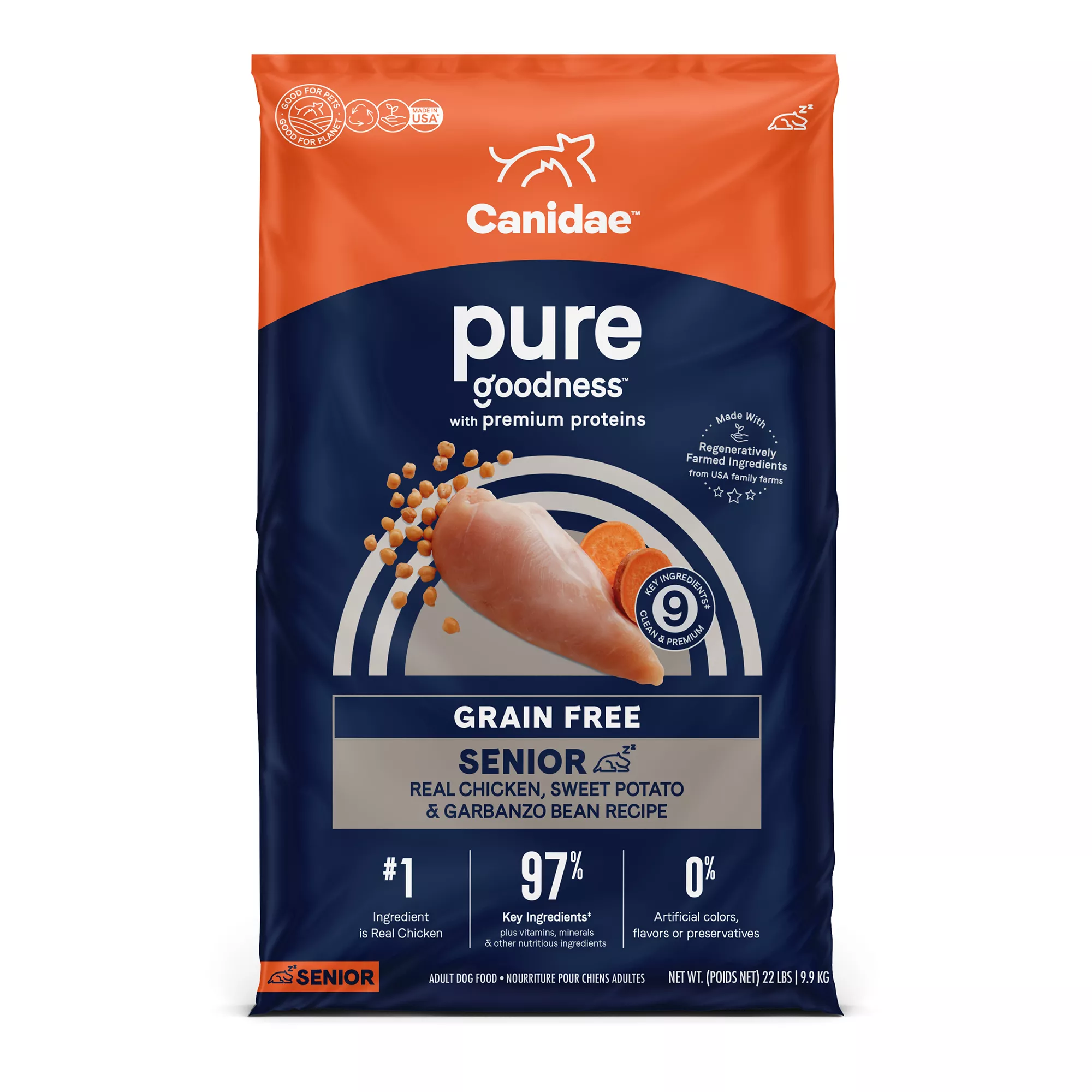 Canidae Pure Senior Dry Dog Food - Chicken, Sweet Potato & Garbanzo Bean