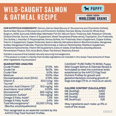 Product Canidae Pure Puppy Dry Dog Food - Salmon & Oatmeal