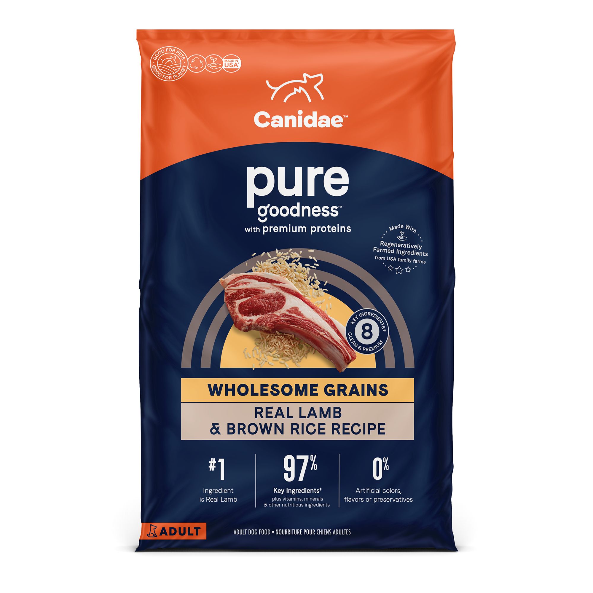 Canidae Pure Adult Dry Dog Food Lamb Brown Rice