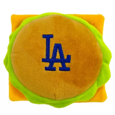 Product Pets First Los Angeles Dodgers Plush Hamburger Dog Toy