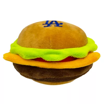 Product Pets First Los Angeles Dodgers Plush Hamburger Dog Toy