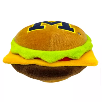 Product Pets First Michigan Plush Hamburger Dog Toy