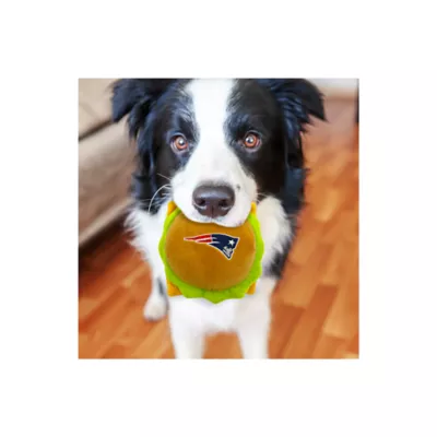 Product Pets First New England Patriots Plush Hamburger Dog Toy