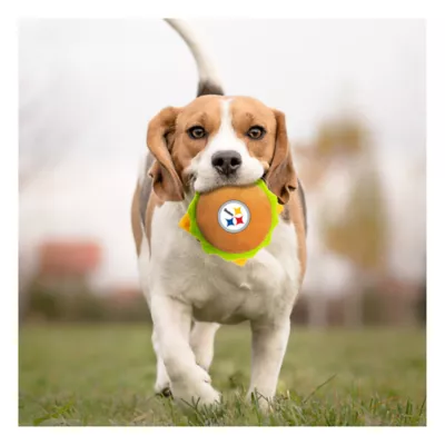 Product Pets First Pittsburgh Steelers Plush Hamburger Dog Toy