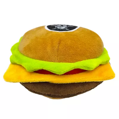 Product Pets First Las Vegas Raiders Plush Hamburger Dog Toy
