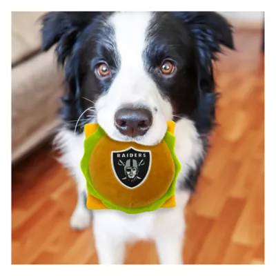 Product Pets First Las Vegas Raiders Plush Hamburger Dog Toy