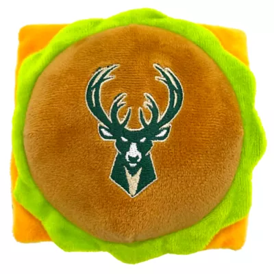 Product Pets First Milwaukee Bucks Plush Hamburger Dog Toy