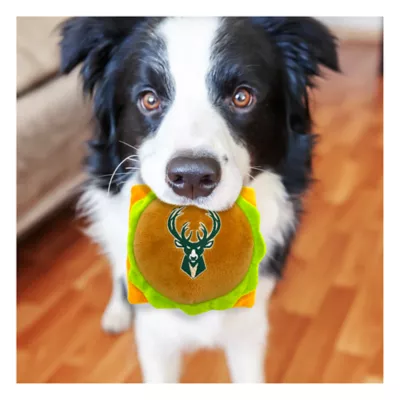Product Pets First Milwaukee Bucks Plush Hamburger Dog Toy