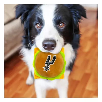Product Pets First San Antonio Spurs Plush Hamburger Dog Toy