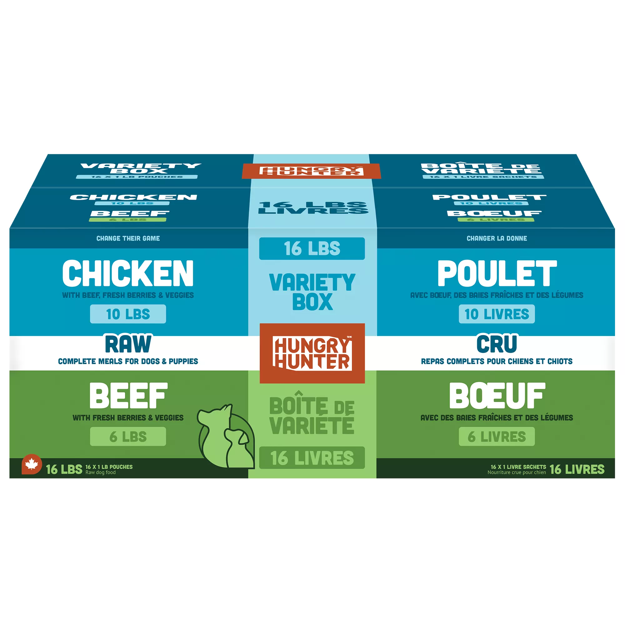 Hungry Hunter Frozen Raw Dog & Cat Food - Chicken and Beef