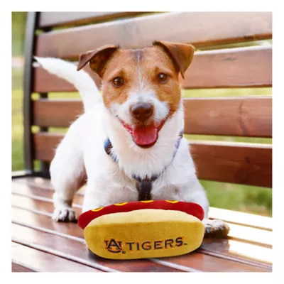 Product Pets First Auburn Tigers Plush Hot Dog Dog Toy