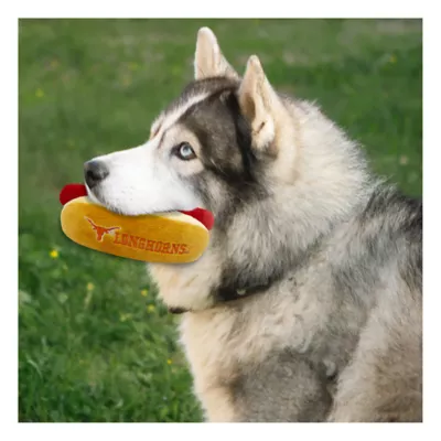 Product Pets First Texas Longhorns Plush Hot Dog Dog Toy