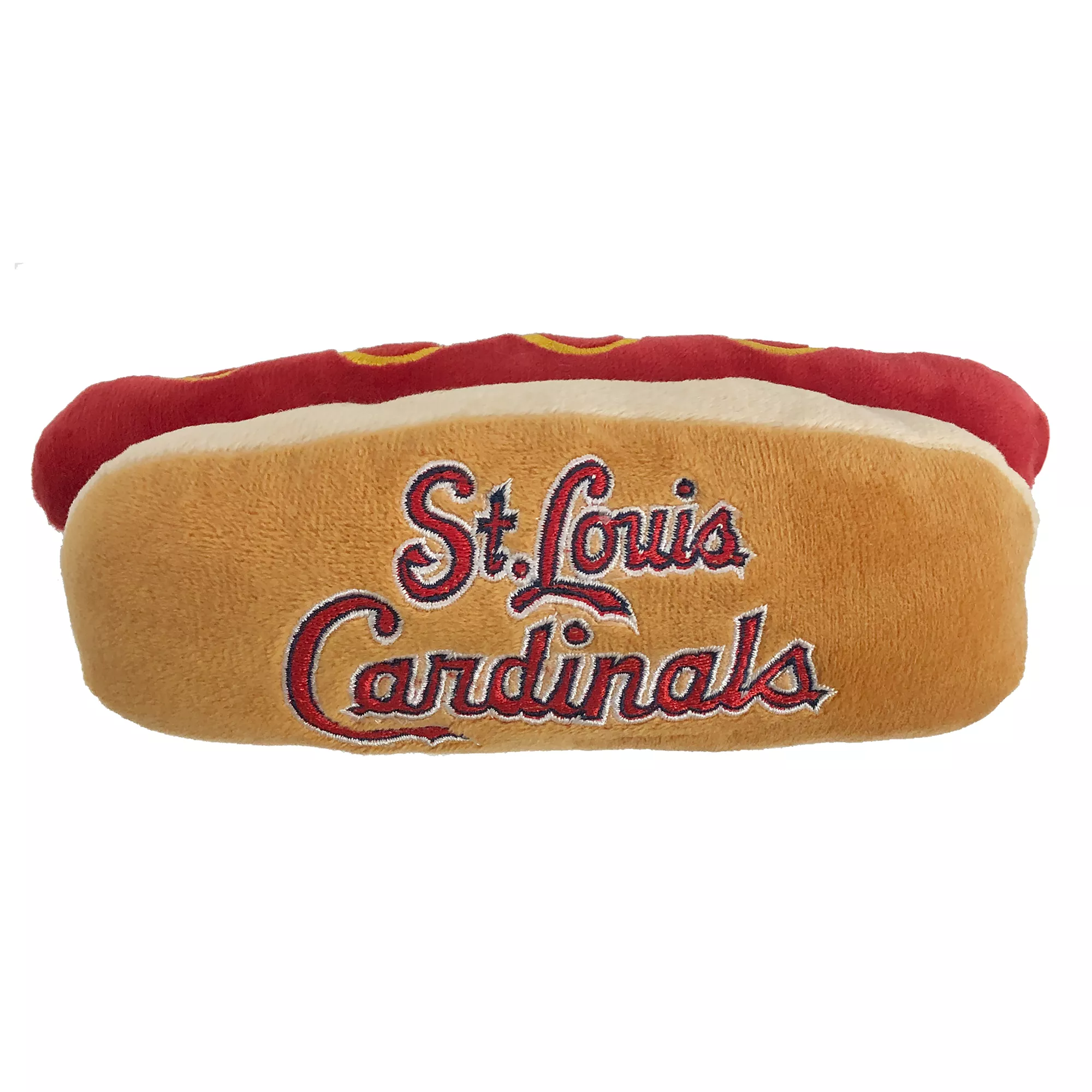 Pets First St. Louis Cardinals Plush Hot Dog Dog Toy