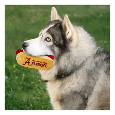 Product Pets First Alabama Crimson Tide Plush Hot Dog Dog Toy