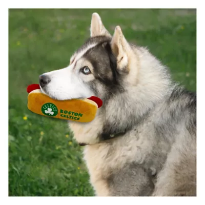 Product Pets First Boston Celtics Plush Hot Dog Dog Toy