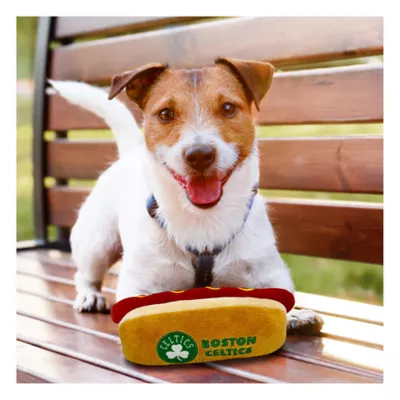 Product Pets First Boston Celtics Plush Hot Dog Dog Toy