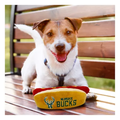 Product Pets First Milwaukee Bucks Plush Hot Dog Dog Toy