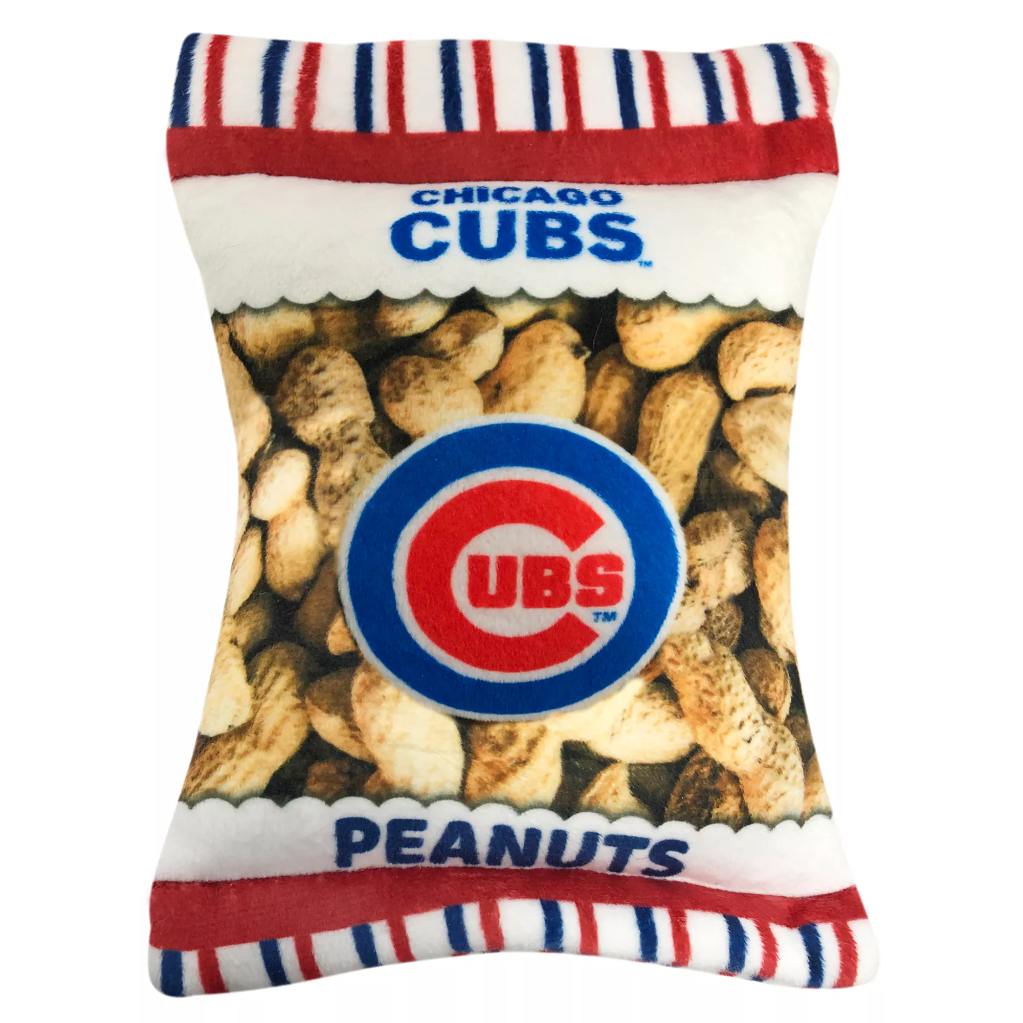 Pets First Chicago Cubs Plush Peanut Bag Dog Toy