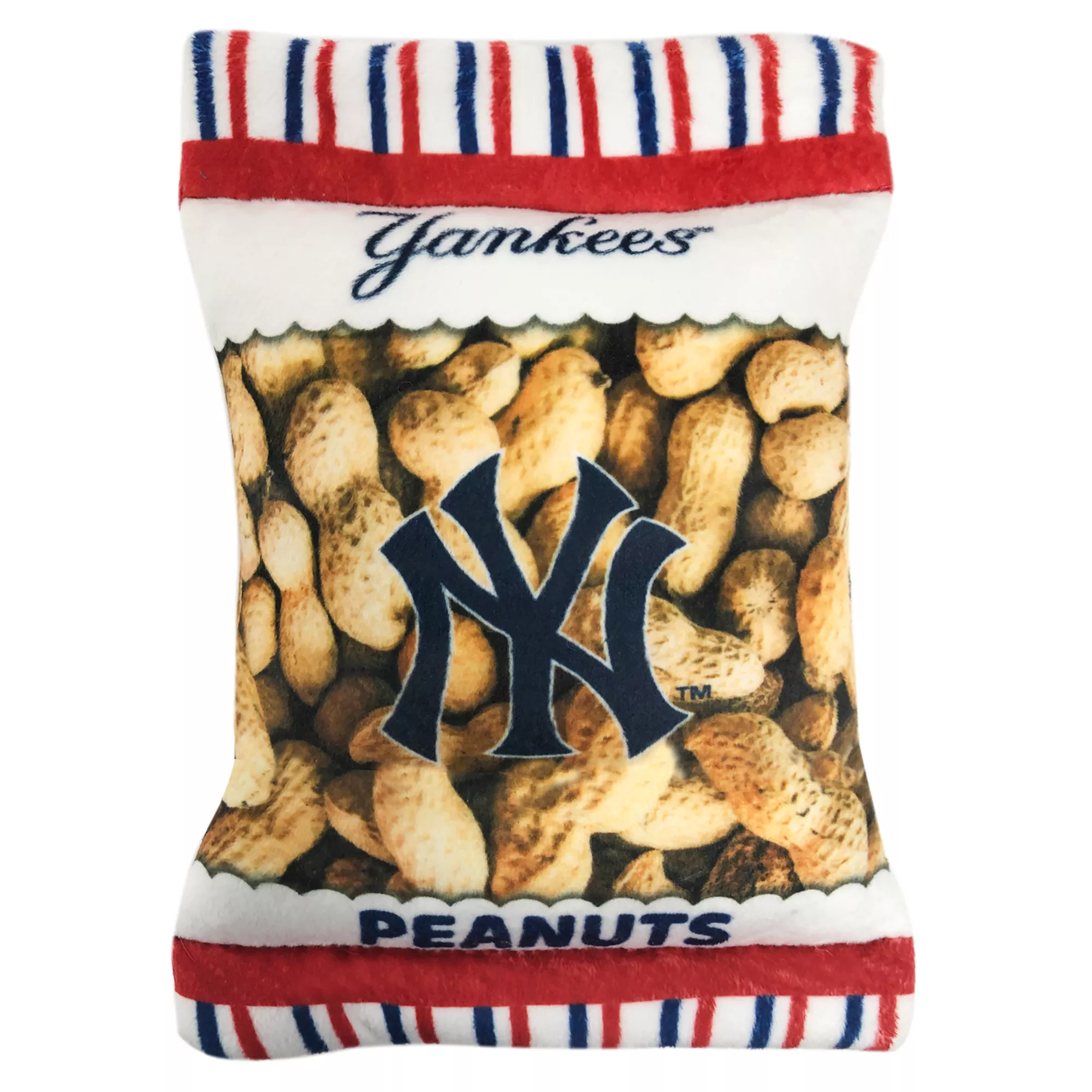 Pets First New York Yankees Plush Peanut Bag Dog Toy