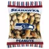 Pets First Seattle Seahawks Plush Peanut Bag Dog Toy image thumbnail 1