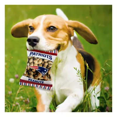 Product Pets First New England Patriots Plush Peanut Bag Dog Toy
