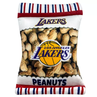 Product Pets First LA Lakers Plush Peanut Bag Dog Toy