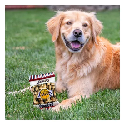 Product Pets First LA Lakers Plush Peanut Bag Dog Toy