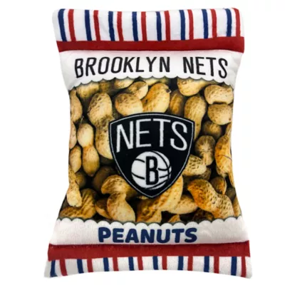 Product Pets First Brooklyn Nets Plush Peanut Bag Dog Toy